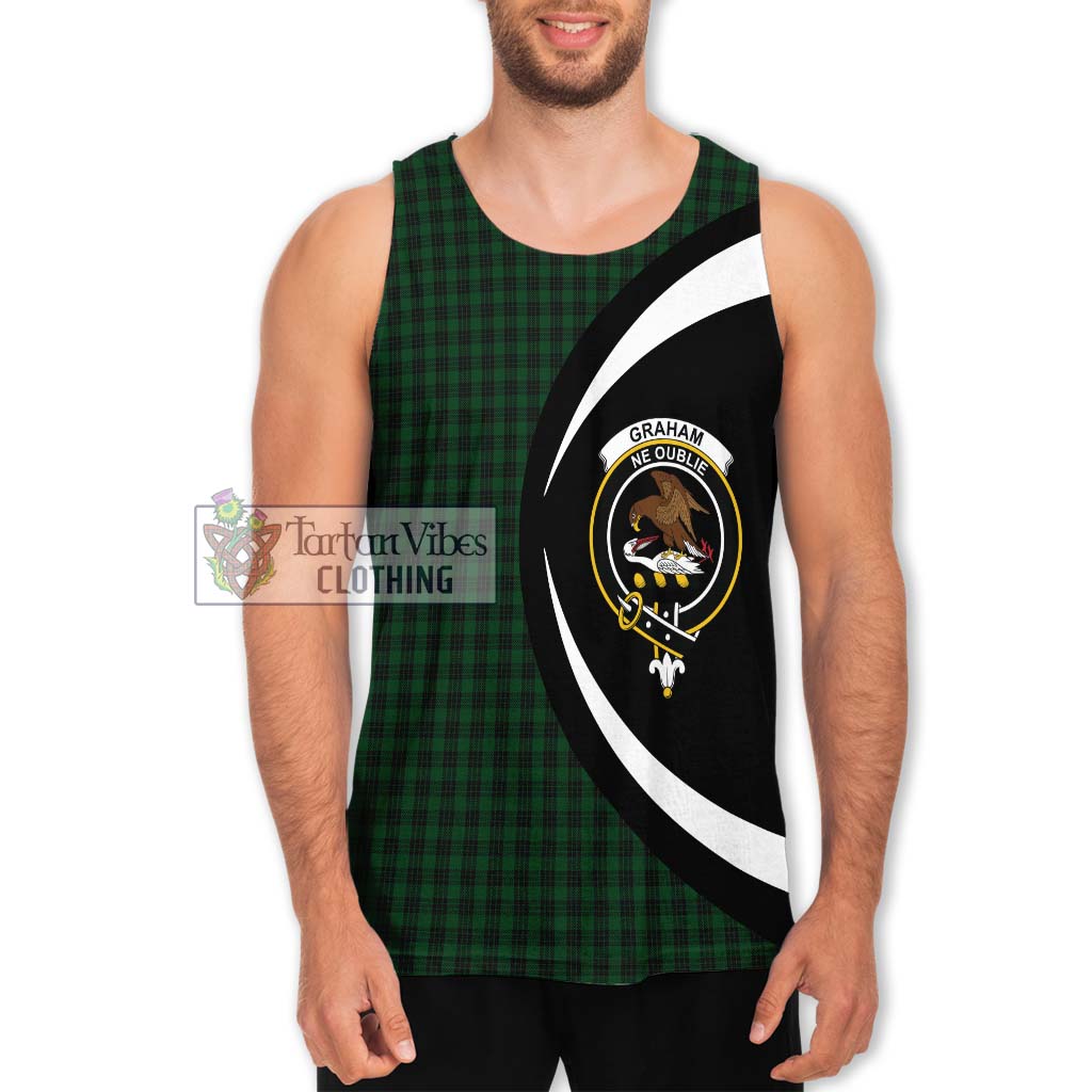 Graham Tartan Men's Tank Top with Family Crest Circle Style Men - Tartan Vibes Clothing