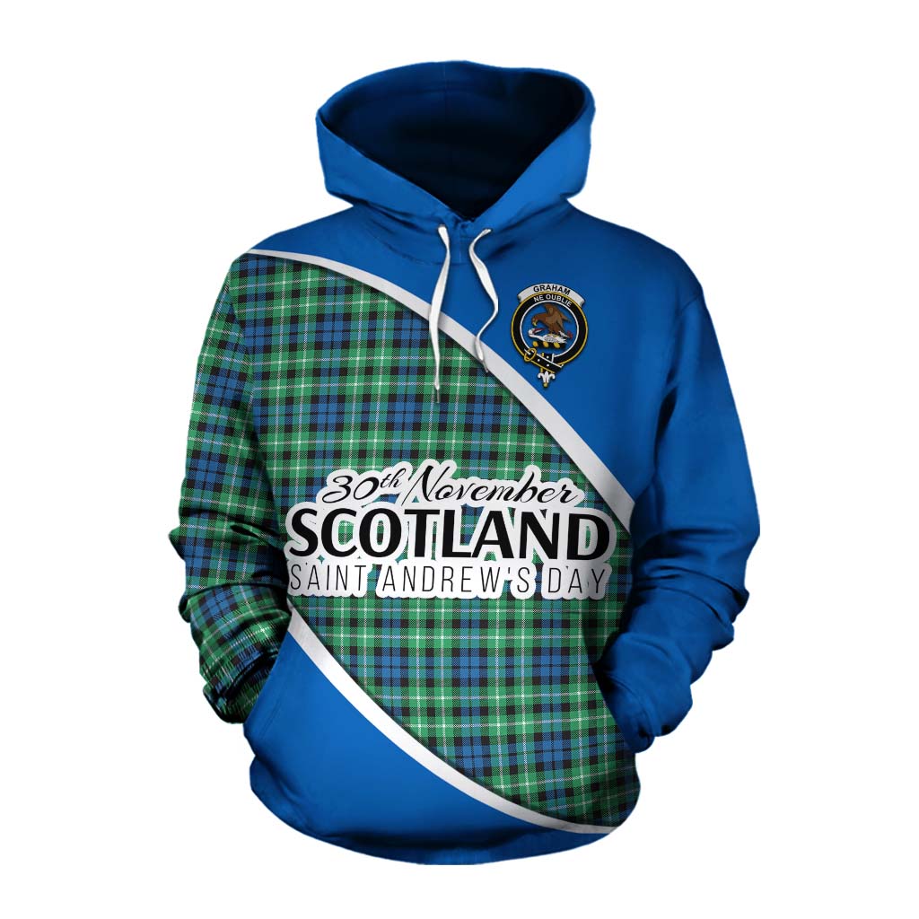 Tartan Vibes Clothing Graham Family Crest Tartan Cotton Hoodie Celebrate Saint Andrew's Day in Style