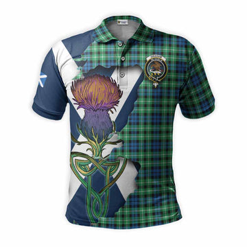 Graham Tartan Family Crest Polo Shirt Scottish Thistle Celtic Inspired
