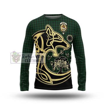 Graham Tartan Long Sleeve T-Shirt with Family Crest Celtic Wolf Style Unisex - Tartan Vibes Clothing