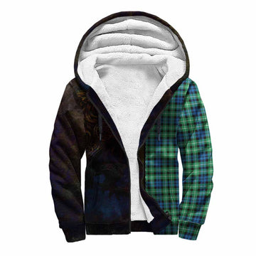 Graham Tartan Family Crest Sherpa Hoodie Alba Gu Brath Be Brave Lion Ancient Style