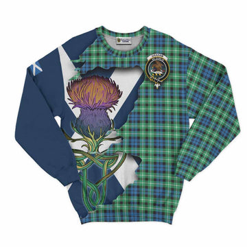 Graham Tartan Family Crest Sweatshirt Scottish Thistle Celtic Inspired