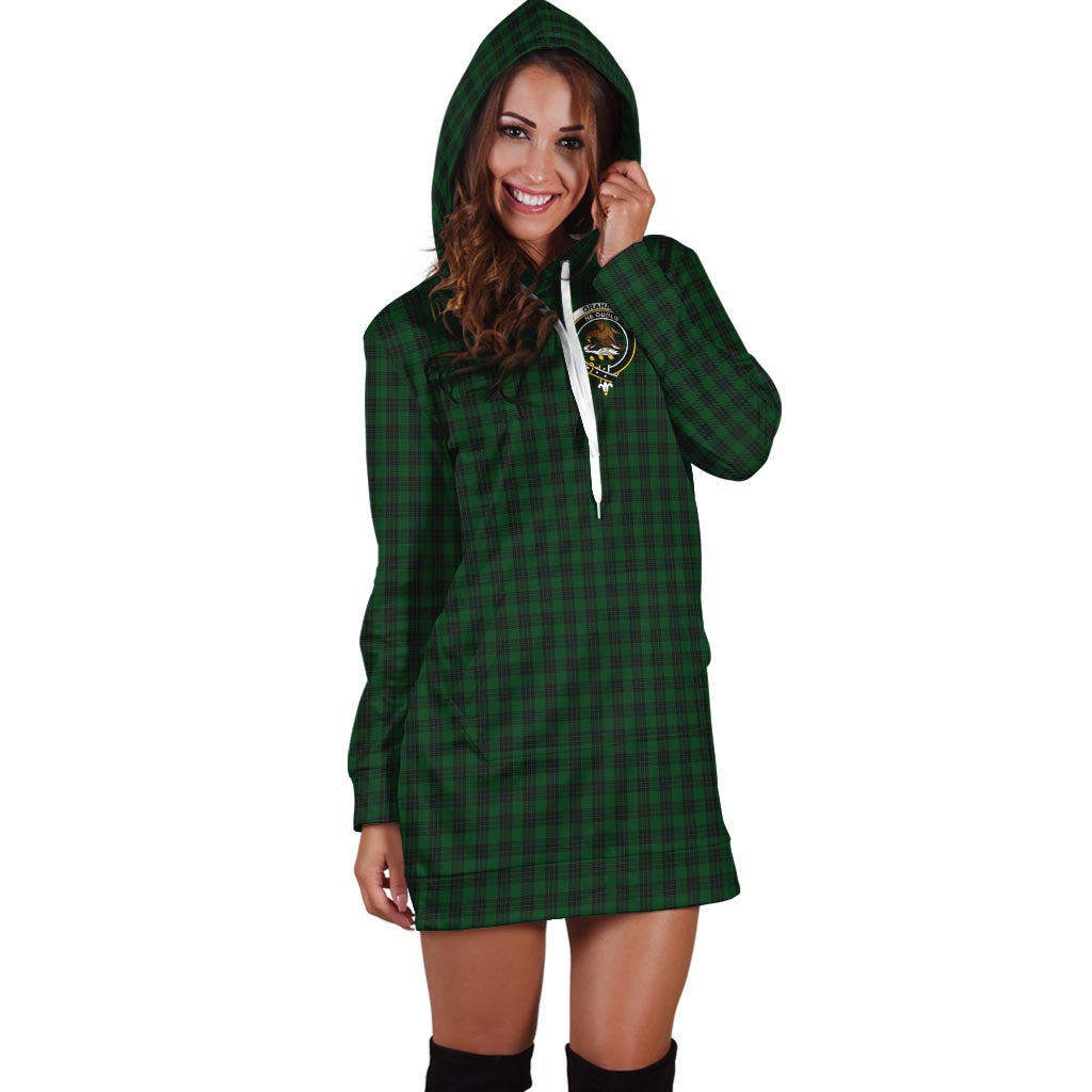 Graham Tartan Hoodie Dress with Family Crest - Tartan Vibes Clothing