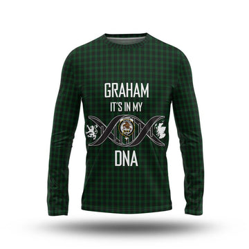 Graham Tartan Long Sleeve T-Shirt with Family Crest DNA In Me Style Unisex - Tartanvibesclothing Shop