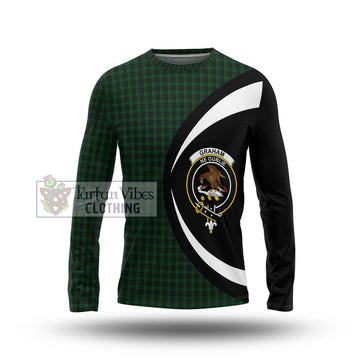 Graham Tartan Long Sleeve T-Shirt with Family Crest Circle Style Unisex - Tartan Vibes Clothing