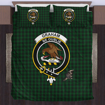 Graham Tartan Bedding Set with Family Crest