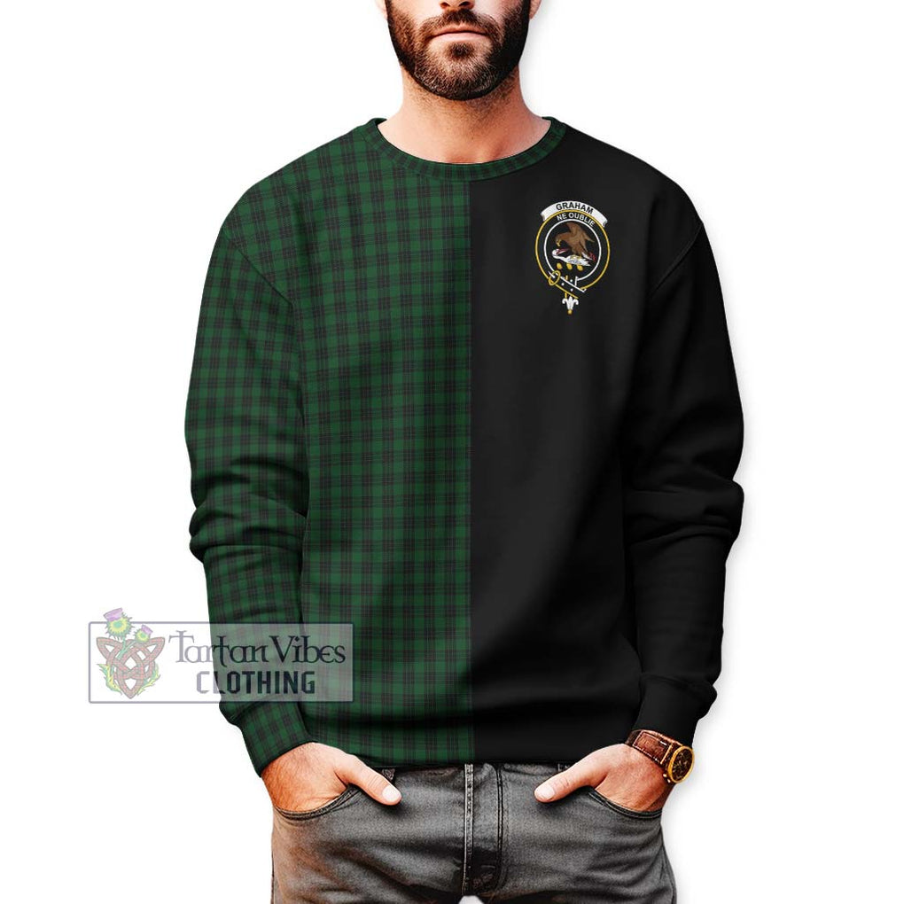 Graham Tartan Sweatshirt with Family Crest and Half Of Me Style Unisex - Tartanvibesclothing Shop