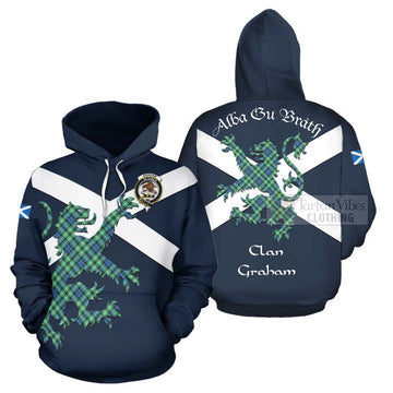 Graham Tartan Lion Rampant Hoodie Proudly Display Your Heritage with Alba Gu Brath and Clan Name