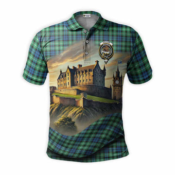 Tartan Vibes Clothing Graham Tartan Family Crest Polo Shirt with Scottish Ancient Castle Stype