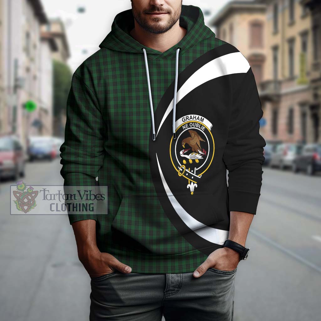 Tartan Vibes Clothing Graham Tartan Hoodie with Family Crest Circle Style