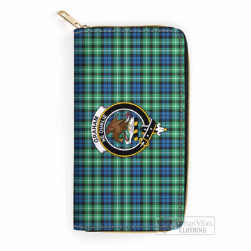 Graham Tartan Women's Leather Wallet with Family Crest