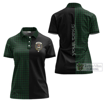 Graham Tartan Women's Polo Shirt with Family Crest and Half Of Me Style Women - Tartanvibesclothing Shop
