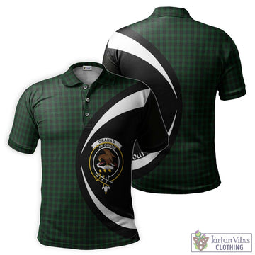 Graham Tartan Men's Polo Shirt with Family Crest Circle Style Kid - Tartan Vibes Clothing