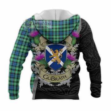 Graham Tartan Family Crest Knitted Hoodie Lion Rampant Royal Thistle Shield Celtic Inspired