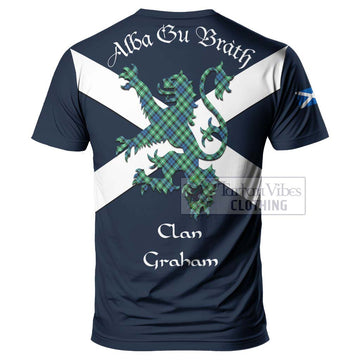 Tartan Vibes Clothing Graham Tartan Lion Rampant T-Shirt – Proudly Display Your Heritage with Alba Gu Brath and Clan Name