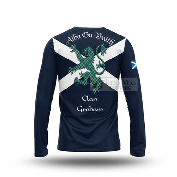 Tartan Vibes Clothing Graham Tartan Lion Rampant Long Sleeve T-Shirt – Proudly Display Your Heritage with Alba Gu Brath and Clan Name