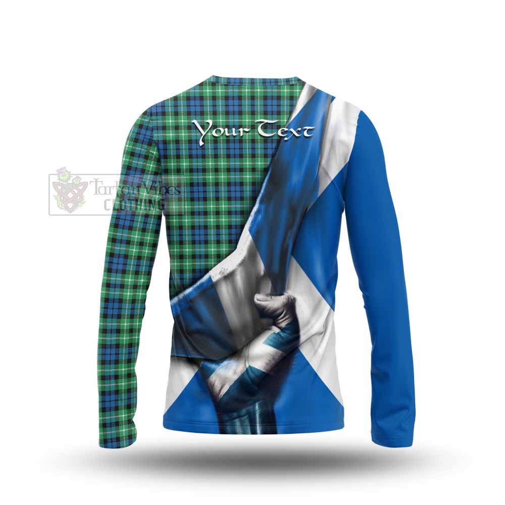 Tartan Vibes Clothing Graham Tartan Long Sleeve T-Shirt with Family Crest Scotland Patriotic Style