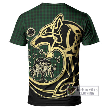 Graham Tartan T-Shirt with Family Crest Celtic Wolf Style - Tartan Vibes Clothing