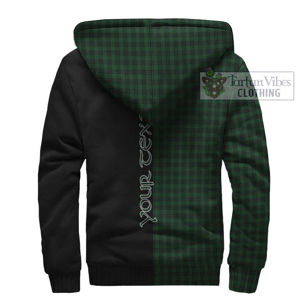 Graham Tartan Sherpa Hoodie with Family Crest and Half Of Me Style - Tartanvibesclothing Shop