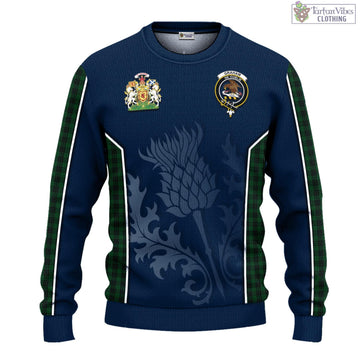 Graham Tartan Knitted Sweatshirt with Family Crest and Scottish Thistle Vibes Sport Style