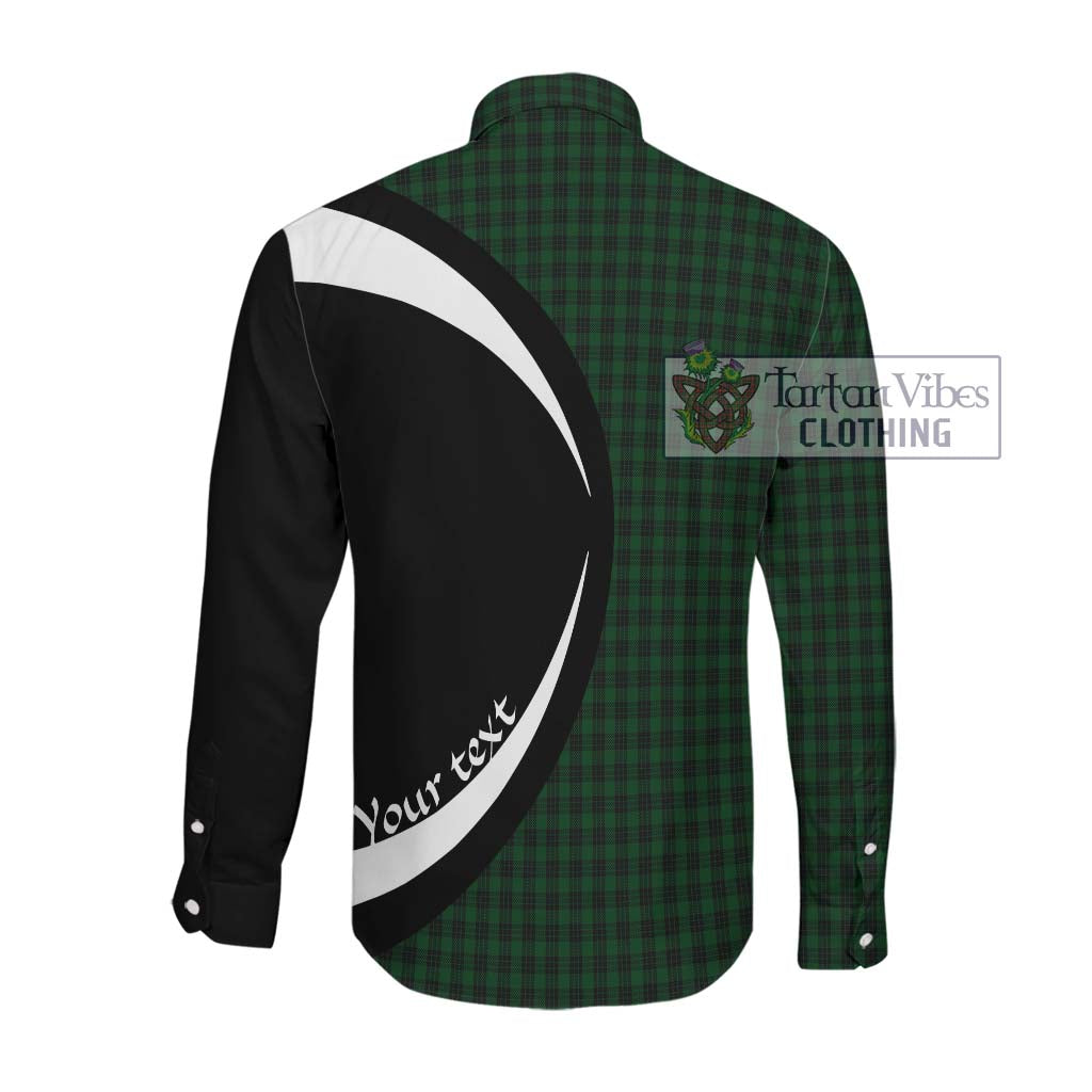 Graham Tartan Long Sleeve Button Up with Family Crest Circle Style Men's Shirt - Tartan Vibes Clothing
