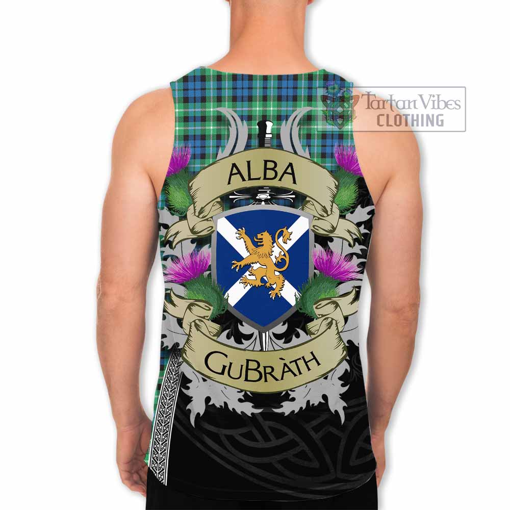 Tartan Vibes Clothing Graham Tartan Family Crest Men's Tank Top Lion Rampant Royal Thistle Shield Celtic Inspired