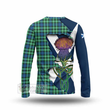 Tartan Vibes Clothing Graham Tartan Family Crest Long Sleeve T-Shirt Scottish Thistle Celtic Inspired