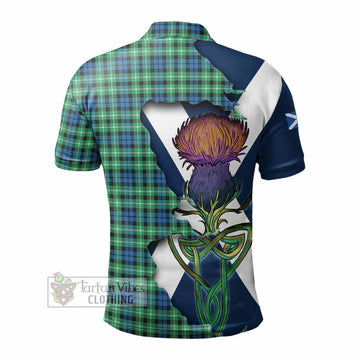 Graham Tartan Family Crest Polo Shirt Scottish Thistle Celtic Inspired