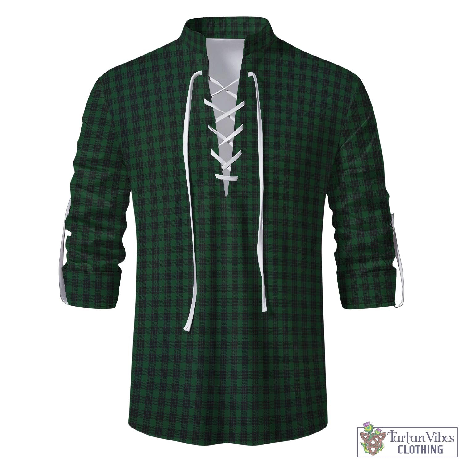 Tartan Vibes Clothing Graham Tartan Men's Scottish Traditional Jacobite Ghillie Kilt Shirt