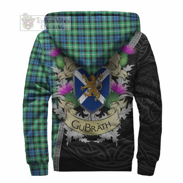 Graham Tartan Family Crest Sherpa Hoodie Lion Rampant Royal Thistle Shield Celtic Inspired