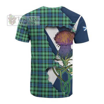 Tartan Vibes Clothing Graham Tartan Family Crest Cotton T-shirt Scottish Thistle Celtic Inspired