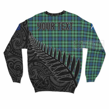 Graham Crest Tartan Sweatshirt with New Zealand Silver Fern Half Style