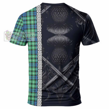 Tartan Vibes Clothing Graham Tartan T-Shirt with Family Crest Cross Sword Thistle Celtic Vibes
