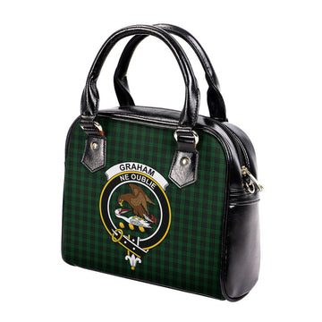 Graham Tartan Shoulder Handbags with Family Crest