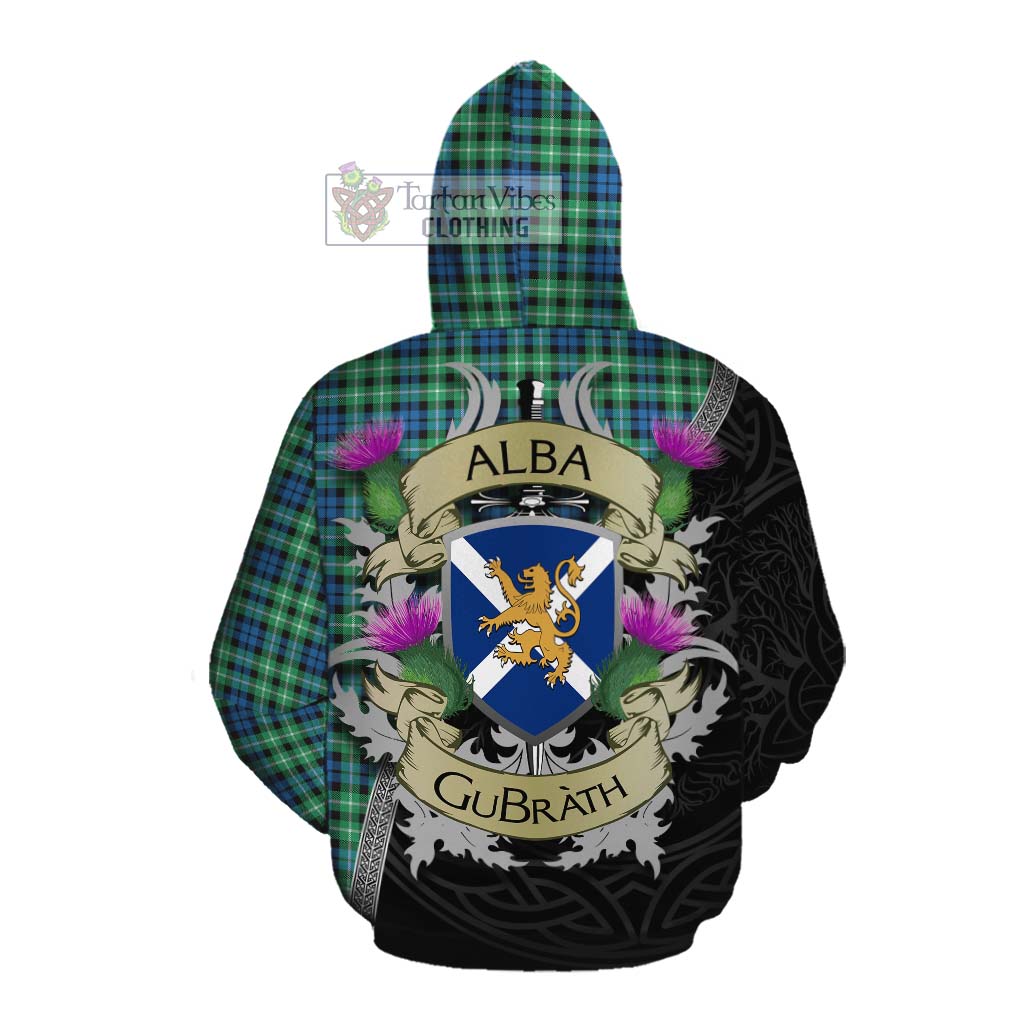 Tartan Vibes Clothing Graham Tartan Family Crest Cotton Hoodie Lion Rampant Royal Thistle Shield Celtic Inspired