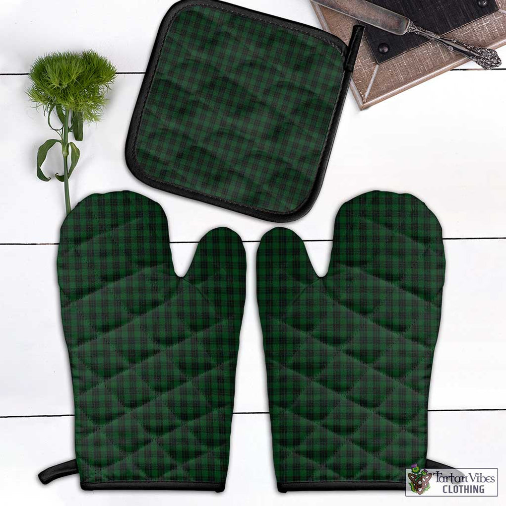 Graham Tartan Combo Oven Mitt & Pot-Holder Combo 1 Oven Mitt & 1 Pot-Holder Black - Tartan Vibes Clothing