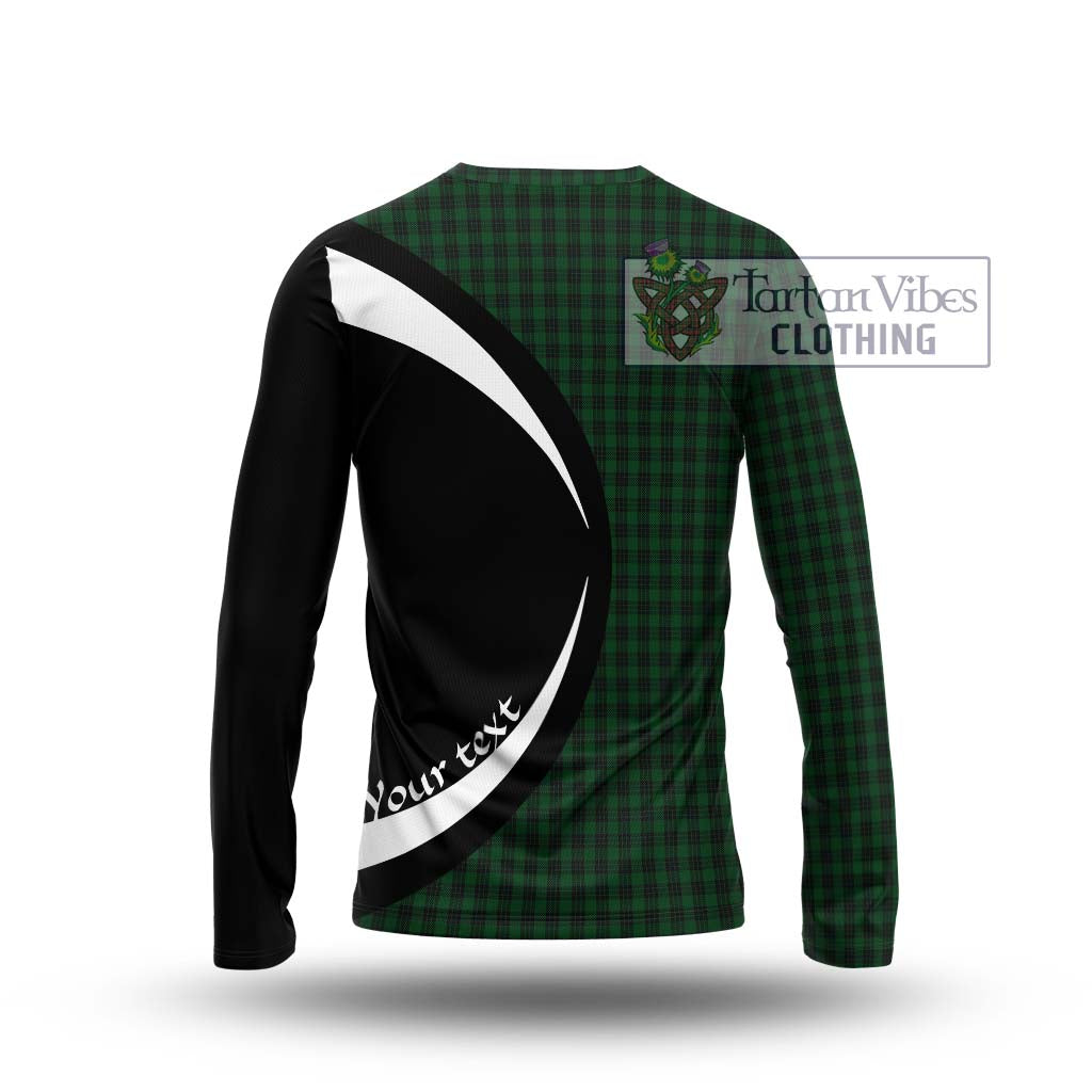 Graham Tartan Long Sleeve T-Shirt with Family Crest Circle Style - Tartan Vibes Clothing