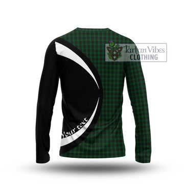 Graham Tartan Long Sleeve T-Shirt with Family Crest Circle Style - Tartan Vibes Clothing