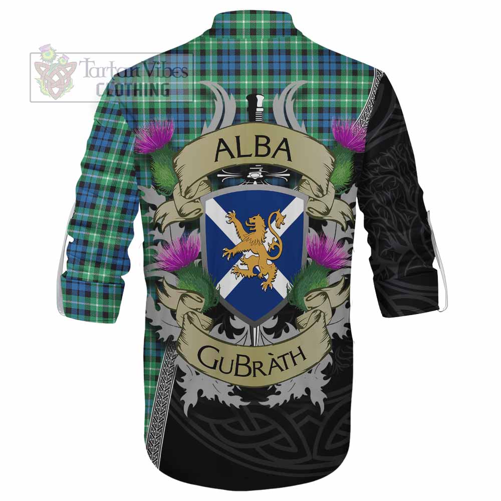 Tartan Vibes Clothing Graham Tartan Family Crest Ghillie Kilt Shirt Lion Rampant Royal Thistle Shield Celtic Inspired