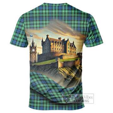 Tartan Vibes Clothing Graham Tartan Family Crest T-Shirt with Scottish Ancient Castle Stype