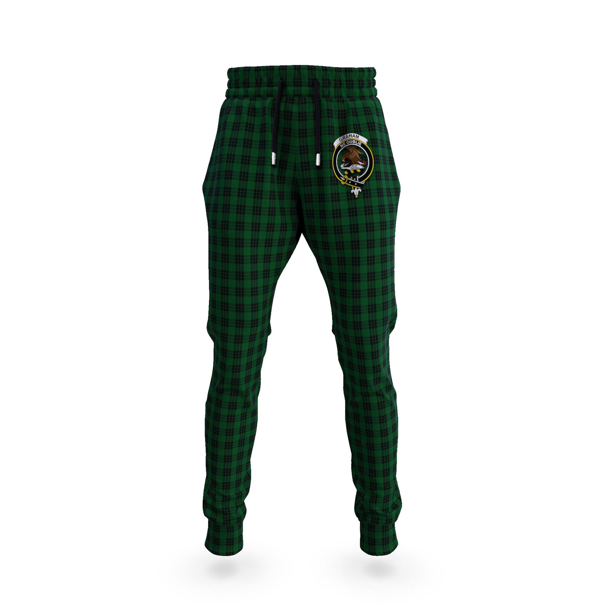 Graham Tartan Joggers Pants with Family Crest 5XL - Tartan Vibes Clothing
