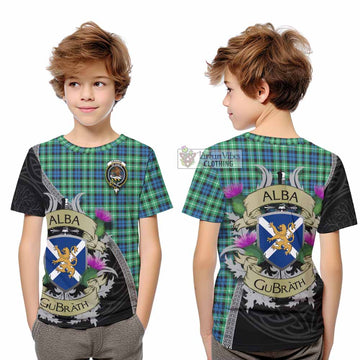 Graham Tartan Family Crest Kid T-Shirt Lion Rampant Royal Thistle Shield Celtic Inspired