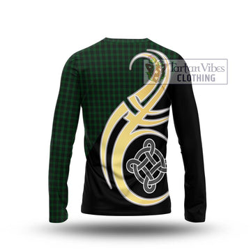 Graham Tartan Long Sleeve T-Shirt with Family Crest and Celtic Symbol Style - Tartan Vibes Clothing