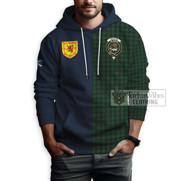 Tartan Vibes Clothing Graham Tartan Hoodie with Scottish Lion Royal Arm Half Style