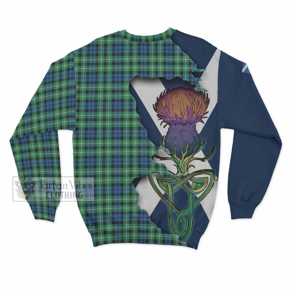 Tartan Vibes Clothing Graham Tartan Family Crest Sweatshirt Scottish Thistle Celtic Inspired