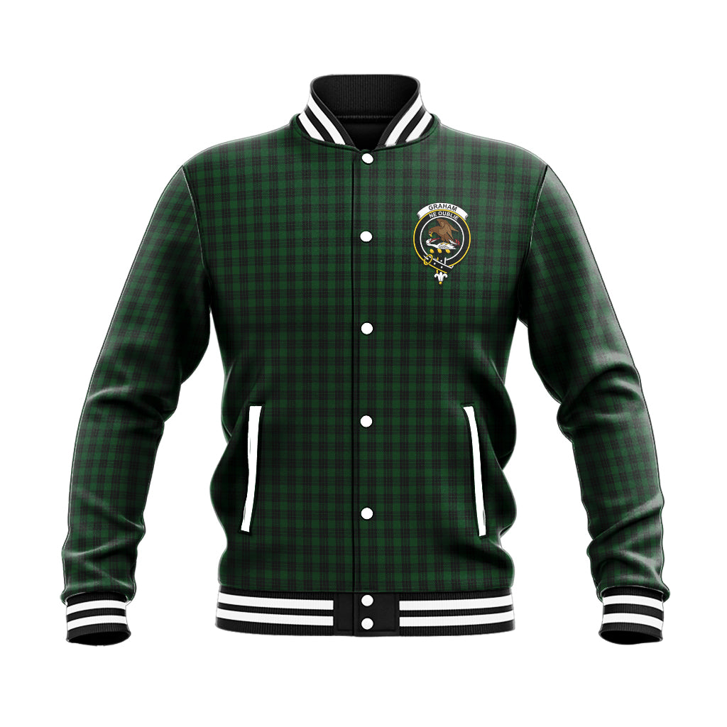 Graham Tartan Baseball Jacket with Family Crest - Tartan Vibes Clothing