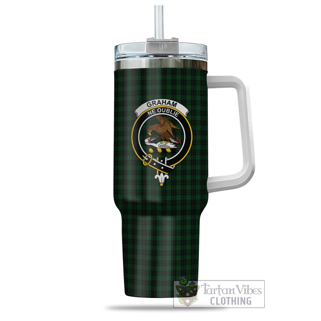 Tartan Vibes Clothing Graham Tartan and Family Crest Tumbler with Handle