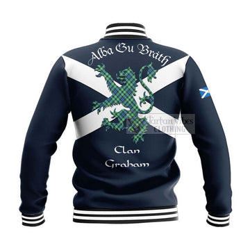 Graham Tartan Lion Rampant Baseball Jacket Proudly Display Your Heritage with Alba Gu Brath and Clan Name