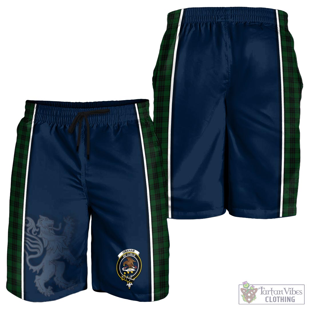Tartan Vibes Clothing Graham Tartan Men's Shorts with Family Crest and Lion Rampant Vibes Sport Style