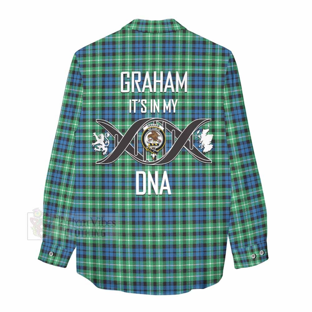 Tartan Vibes Clothing Graham Tartan Women's Casual Shirt with Family Crest DNA In Me Style